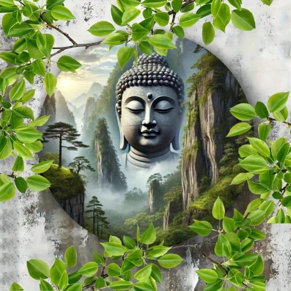 Metal Wall Art Buddha Decor for Home Office Garden Restaurant Interior
