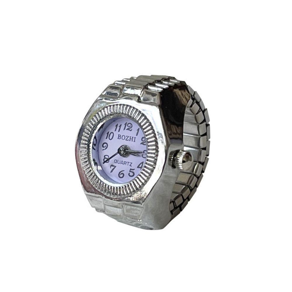 Alloy Finger Watch Rings Creative Roman Quartz Watch Rings Y2K Watches Couple Rings