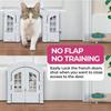 Pet Door: Cross-Border Cat & Dog Kennel Door with No-Flip Stopper for French Doors