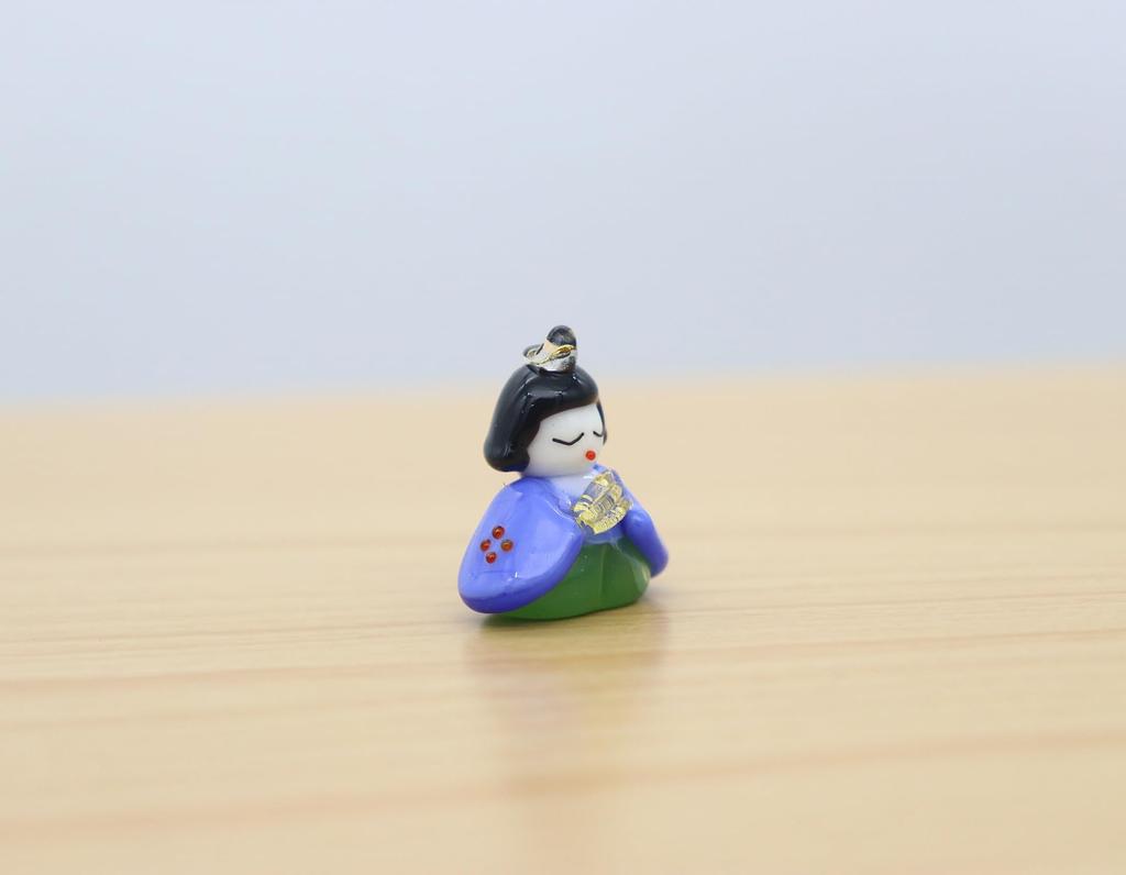 Glass Square Cute Glass Hina Doll Five Musicians Singing Small