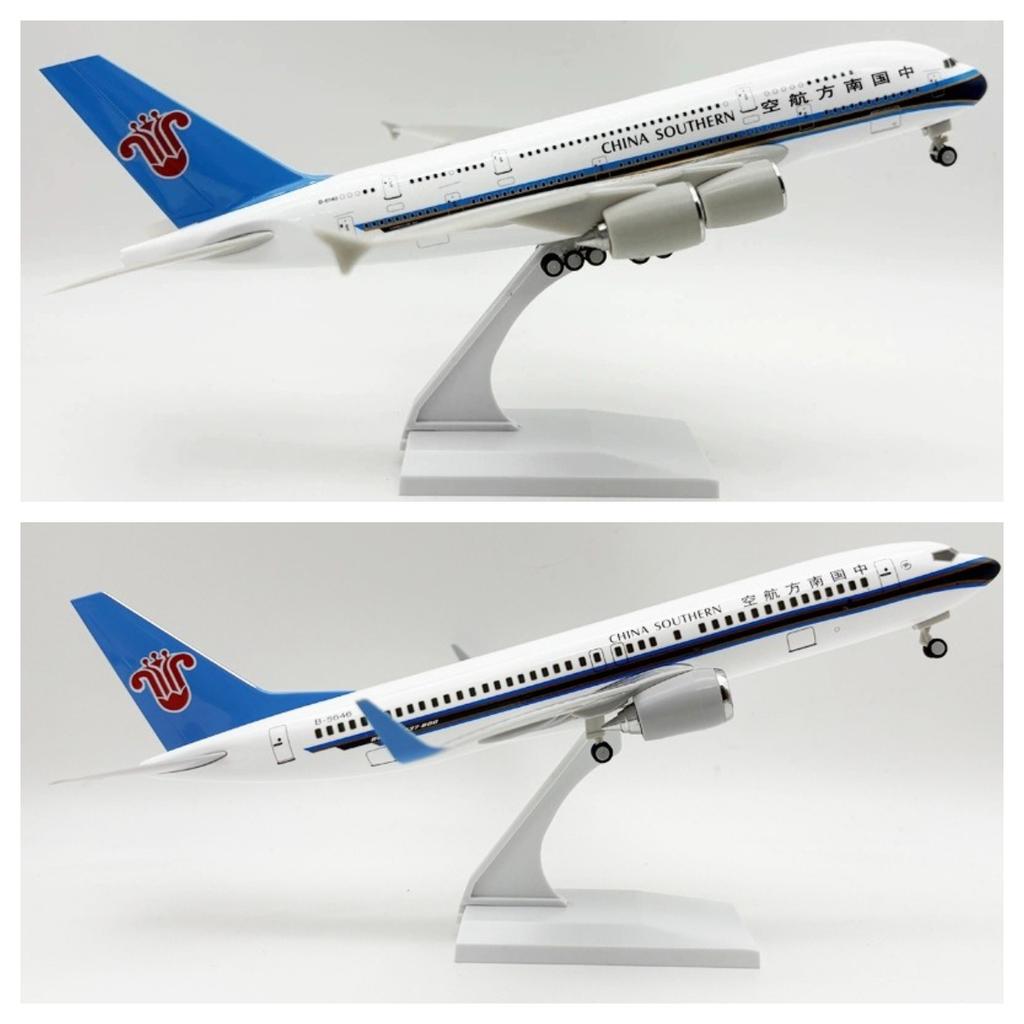 Die-cast Aircraft Model 30CM Resin A380 China Southern Airways B737 Display Miniature Model Airplane Toy House Decoration