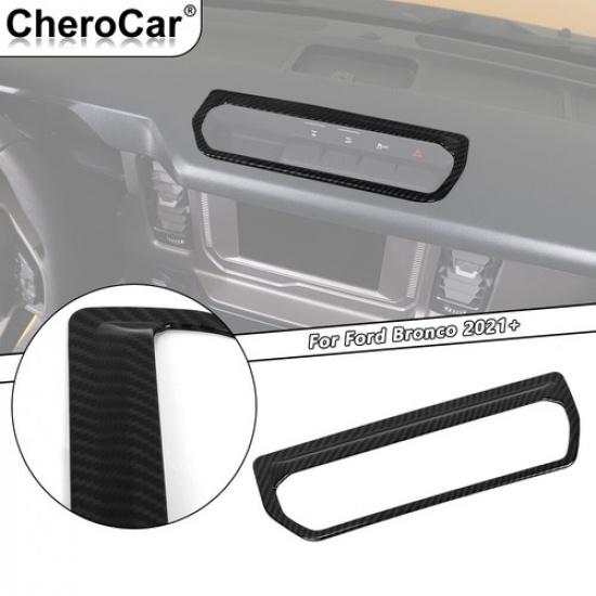 Dashboard Differential Control Switch Panel Cover Trim For Ford Bronco -2025 Carbon fiber