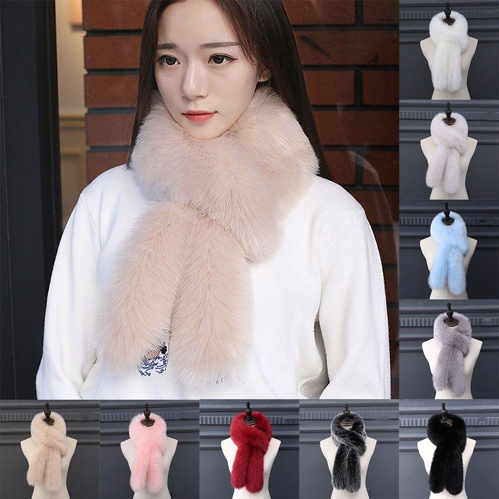 Warm Women's Collar Scarf Faux Fur Fur Collar Scarf Wrap Korean Neck Warmers