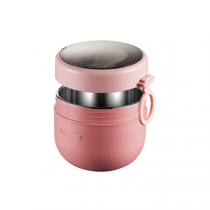 600ML Stainless Steel Lunch Box Hot Food Flask Soup Storage Vacuum Thermal Jar Thermos Containers Bento Lunch Boxes For Kids