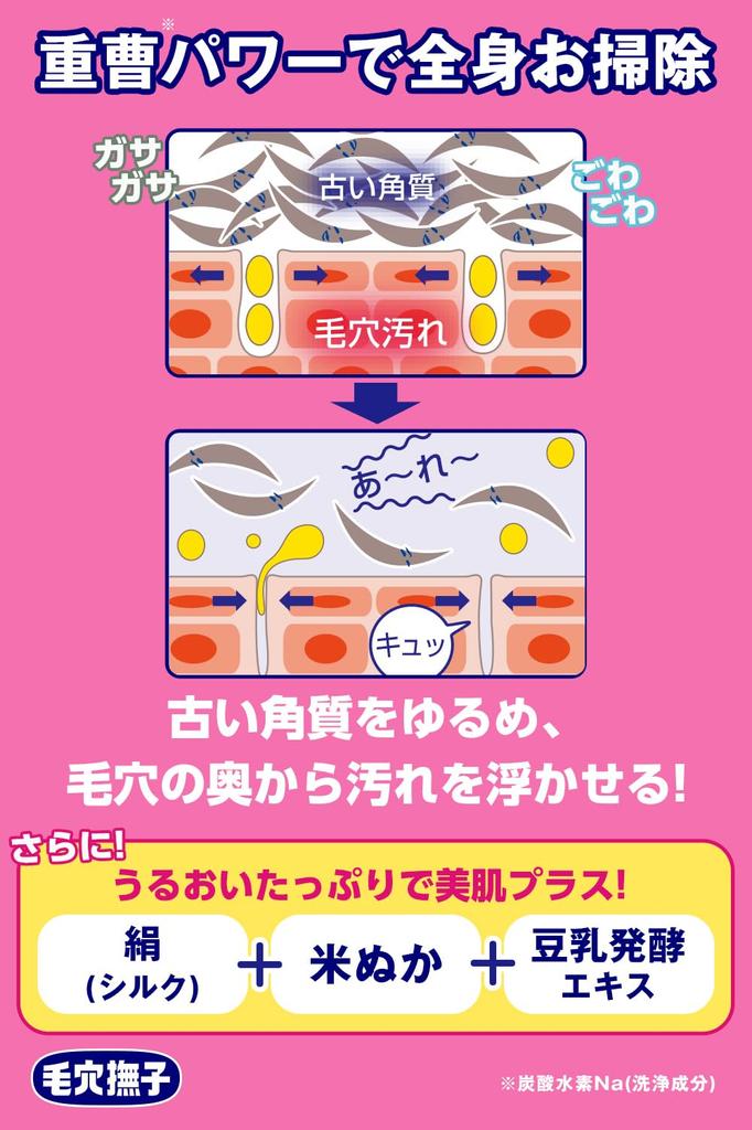 Pore Nadeshiko Baking Soda Whitening Skin Bath Pore Dead Skin Peeling Beauty Bath Baking Soda Silk Rice Bran Bath Salts 30g X 12 Packs