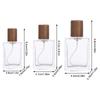 15/30/50Ml Square Glass Perfume Bottle Clear Spray Bottles Packaging Bottle Refillable Atomizer Travel Cosmetic Container