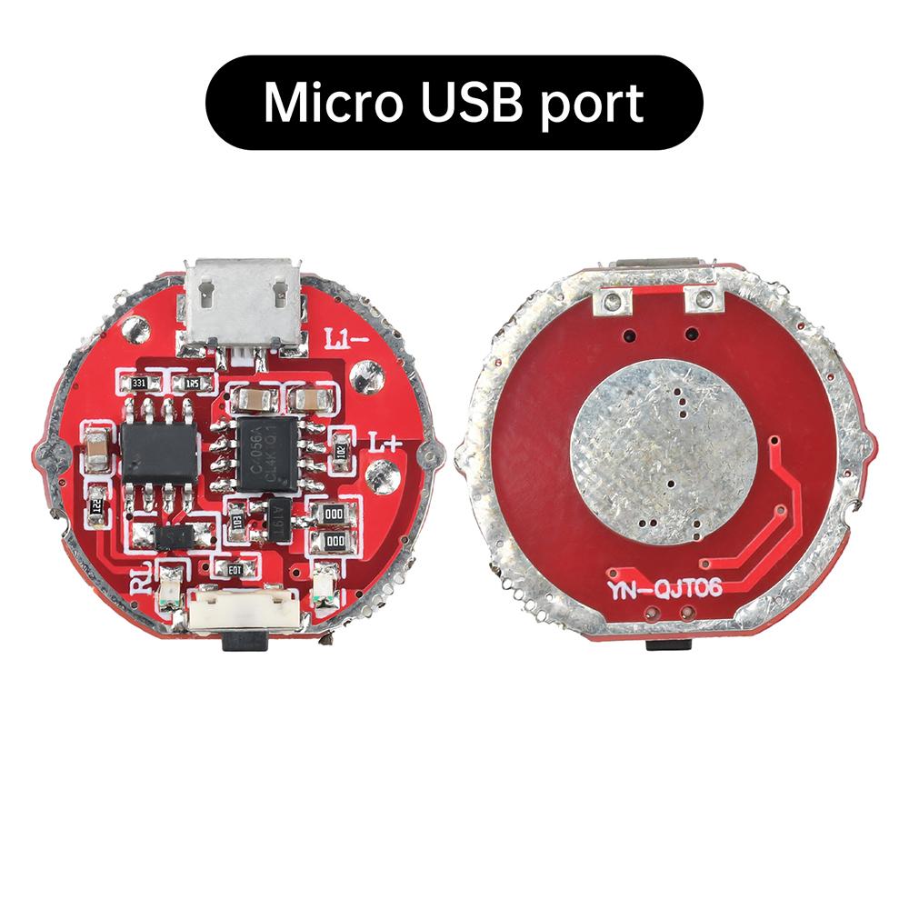 3-Gang Taschenlampen-Antriebsmodul 2-Gang-Treiberplatine Zubehör mit Schalter Lade-Integrierte PCB für 10W Lampenperlen