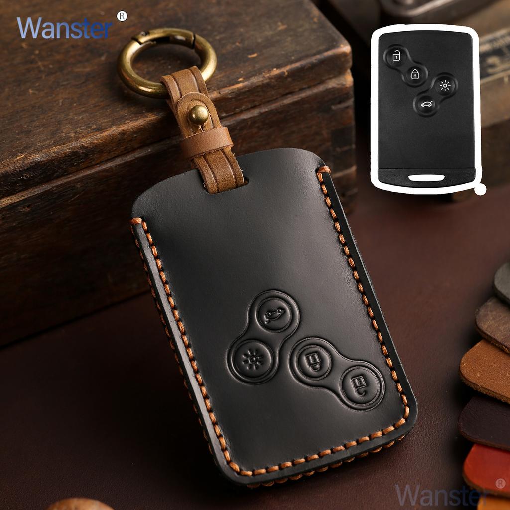 Leatehr Auto Key Fob Cover Case Fit For Renault Megane 2 3 Clio Scenic Duster Kaptur Captur Logan Laguna Zoe Koleos Danilo Nema Fluence
