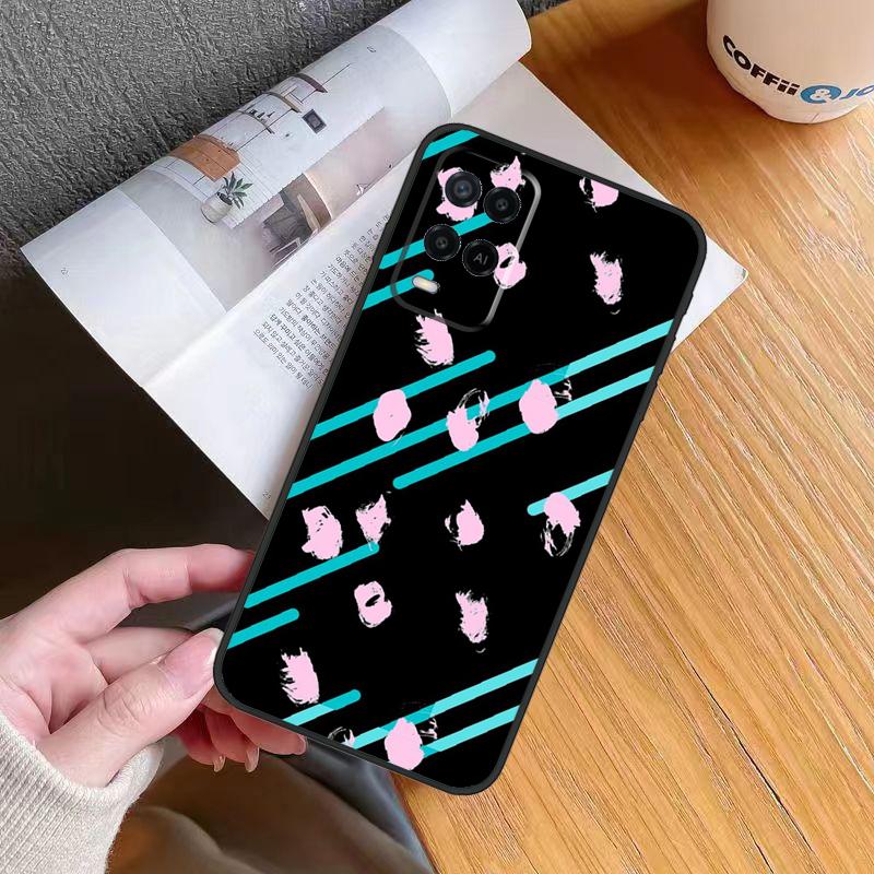 Polka Dots Lines Abstract Art Case For Oppo A80 A60 A40 A6 A5 Pro A15 A16 A17 A57 A94 A74 A54 A76 A96 A18 A38 A58 A78 A98