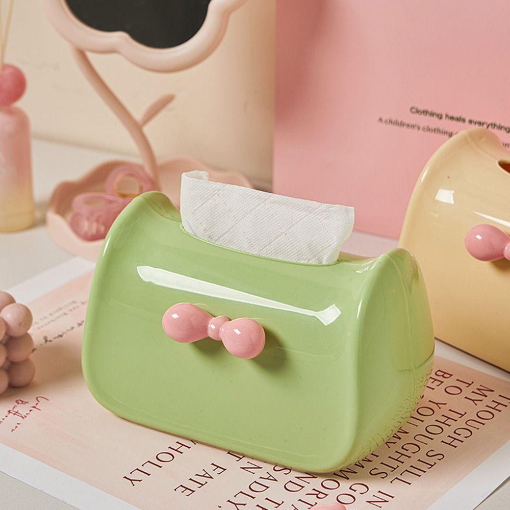 Large Capacity Bowknot Paper Box Multi-function Tissue Storange Contain Gifts Tissue Holder