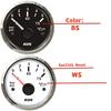 KUS Cars Oil Pressure Gauges 52mm 0-5Bar Show Oil Pressure Meters 10-184ohm Signal Red or Yellow Backlight 0-75Psi