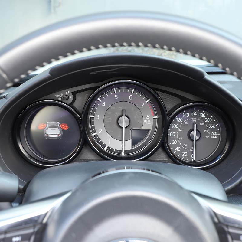 For 2016+ Mazda MX-5 For Fiat 124 Abbas 124Car Front Dashboard Decoration Frame Dial Ring Edge Styling Trim Auto Accessories