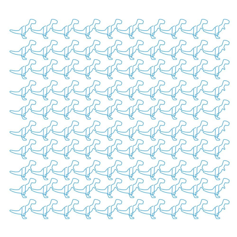 100Pcs Dinosaur Shape Funny Paper Clips Plastic-coated Metal Cute Paperclips  Scrapbook Making