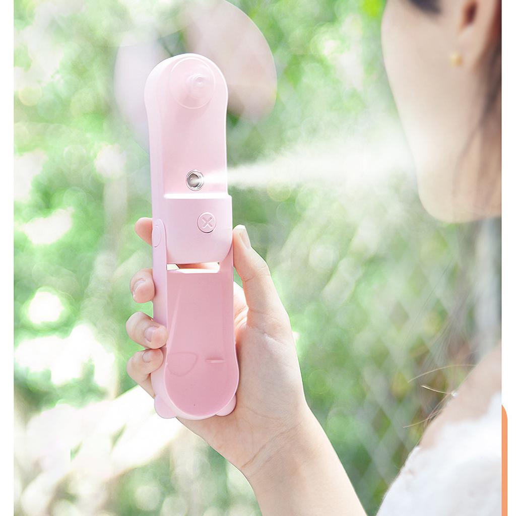 USB Rechargeable  Hanging Neck Handheld Spray Water Meter Portable Small Fan
