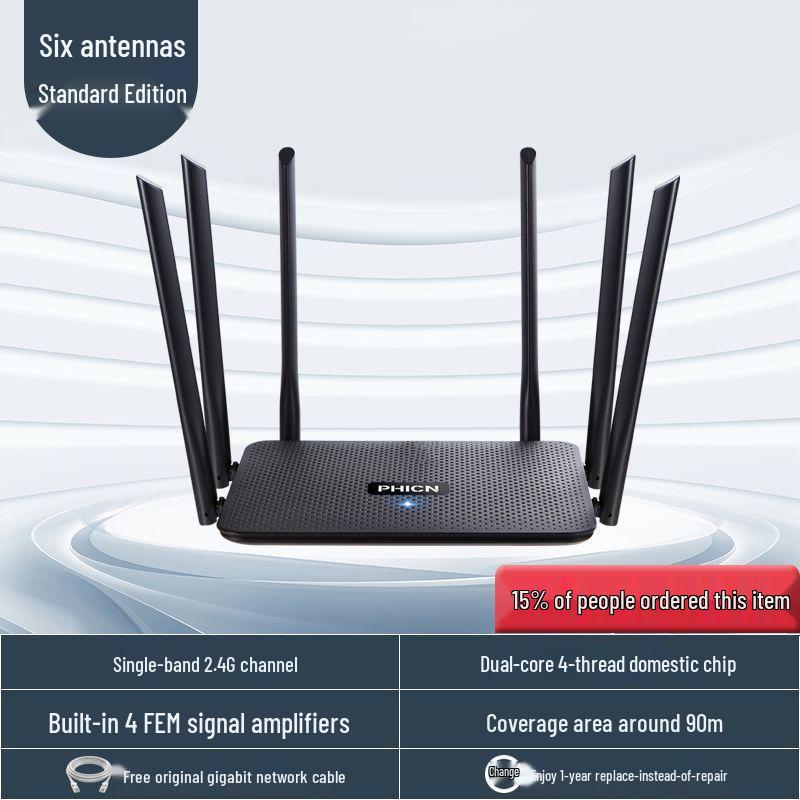 High-Power Wireless Gigabit Router for Full Home Coverage and Strong Wall Penetration