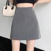 Women's Summer 2024 High Waist Black Slimming A-line Midi Skirt