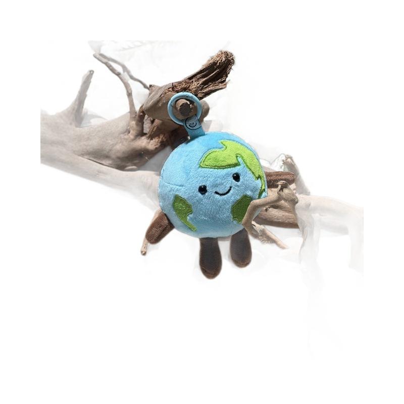 Cartoon Simulation of A Small Earth Plush Pendant Liu Yuning Same Bag Keychain Fashion Item Hanging Decoration