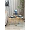 3-piece Nesting Coffee Table And Coffee Table Set Gold Octagonal Coffee Table Set Wire Leg Coffee Table Set