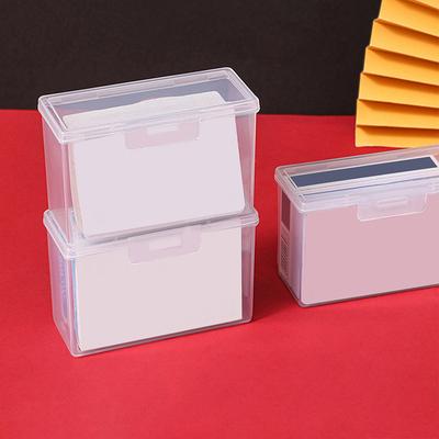 Playing Card Storage Box Transparent Plastic Box Card Card Business Card Organizing Box Stand Snap Closure