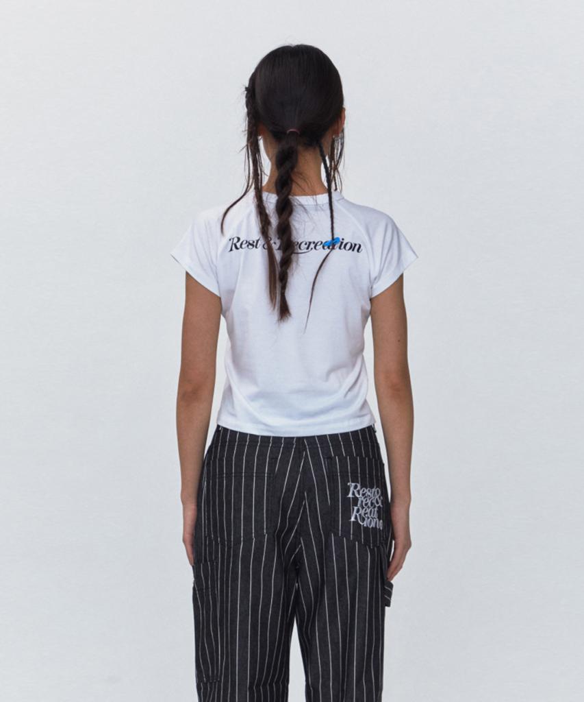 REST&RECREATION Rr Logo Crop Top_White