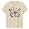 Detailed Botanical Sketch Butterfly Unisexs TShirt Nature Birthday Gift For Her