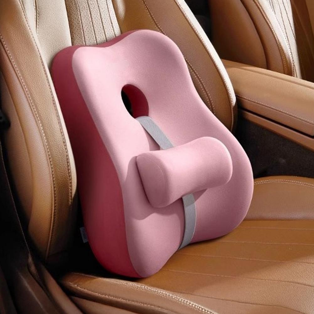 Lumbar Support Cushion Memory Foam Back Support Chair Lumbar Cushion with Adjustable Slider for Office Chair Computer Desk Chair