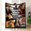 Grand Theft Auto West Coast Art Printed Flannel Blanket for Bedroom, Living Room, Sofa, and Nap