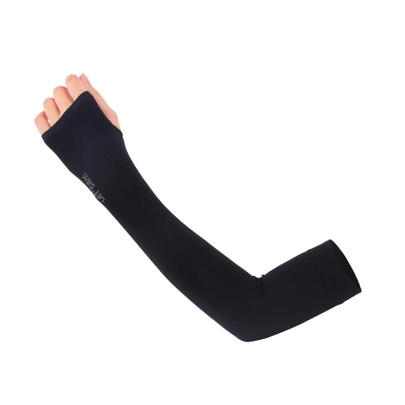 Sommar Isilke Långa Ärmar Solskydd Armskydd Herr Dam Manschett Ny Cool Handärm Anti-UV Cykling Armärm Fingerlös