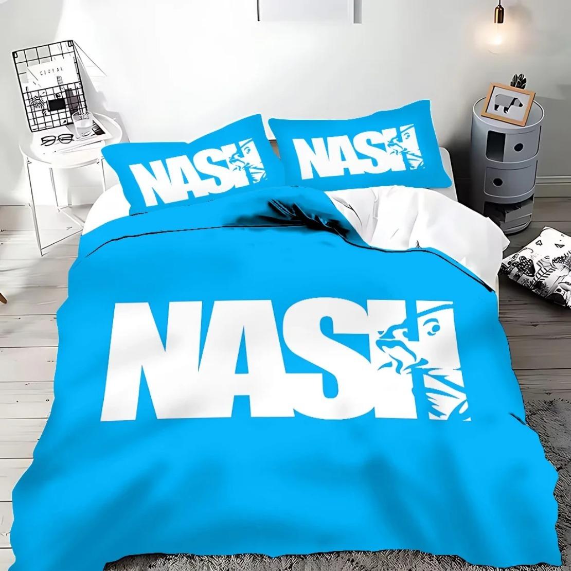Housse de couette Taie d'oreiller Logo Nash Fishing Ensemble de literie Adulte Garçon Fille Textile de maison Cadeau enfant Simple Double Grande Taille 100x135cm (2pcs)