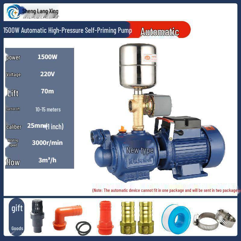 Automatic High Head Self-Priming Water Booster Pump for Household Well and Tap Water