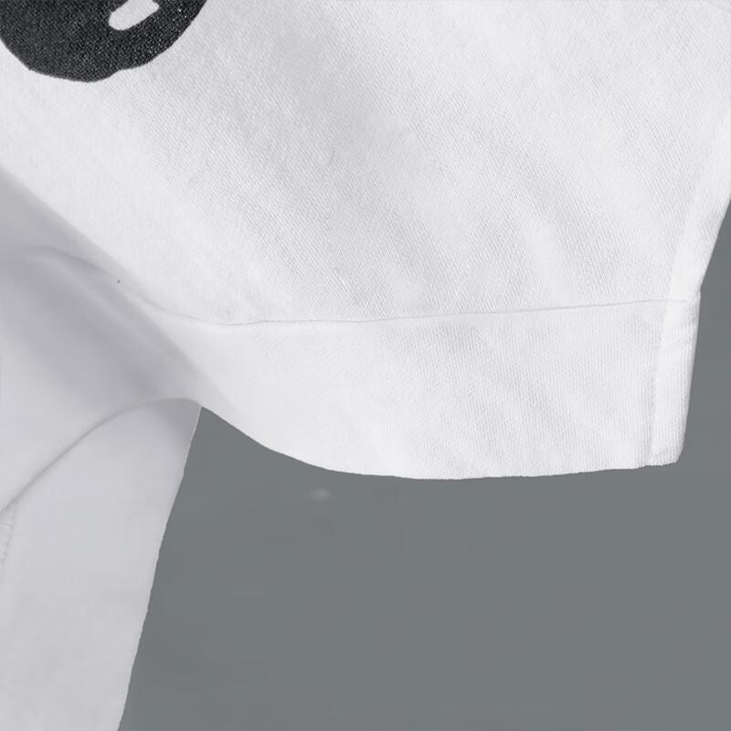 Dam T-shirt med lös passform, färgblock, bokstavstryck, rund halsringning