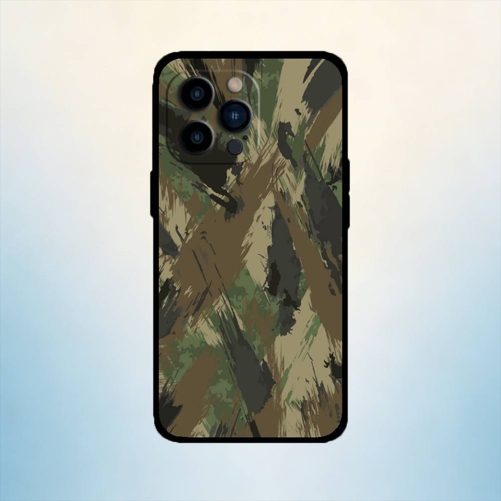 

AAA Camouflage Camo Military Army Phone Case For iPhone 17,16,15,14,13,12,11 Plus,Pro Max,XS,Soft Silicone Black Cover iPhone14Plus