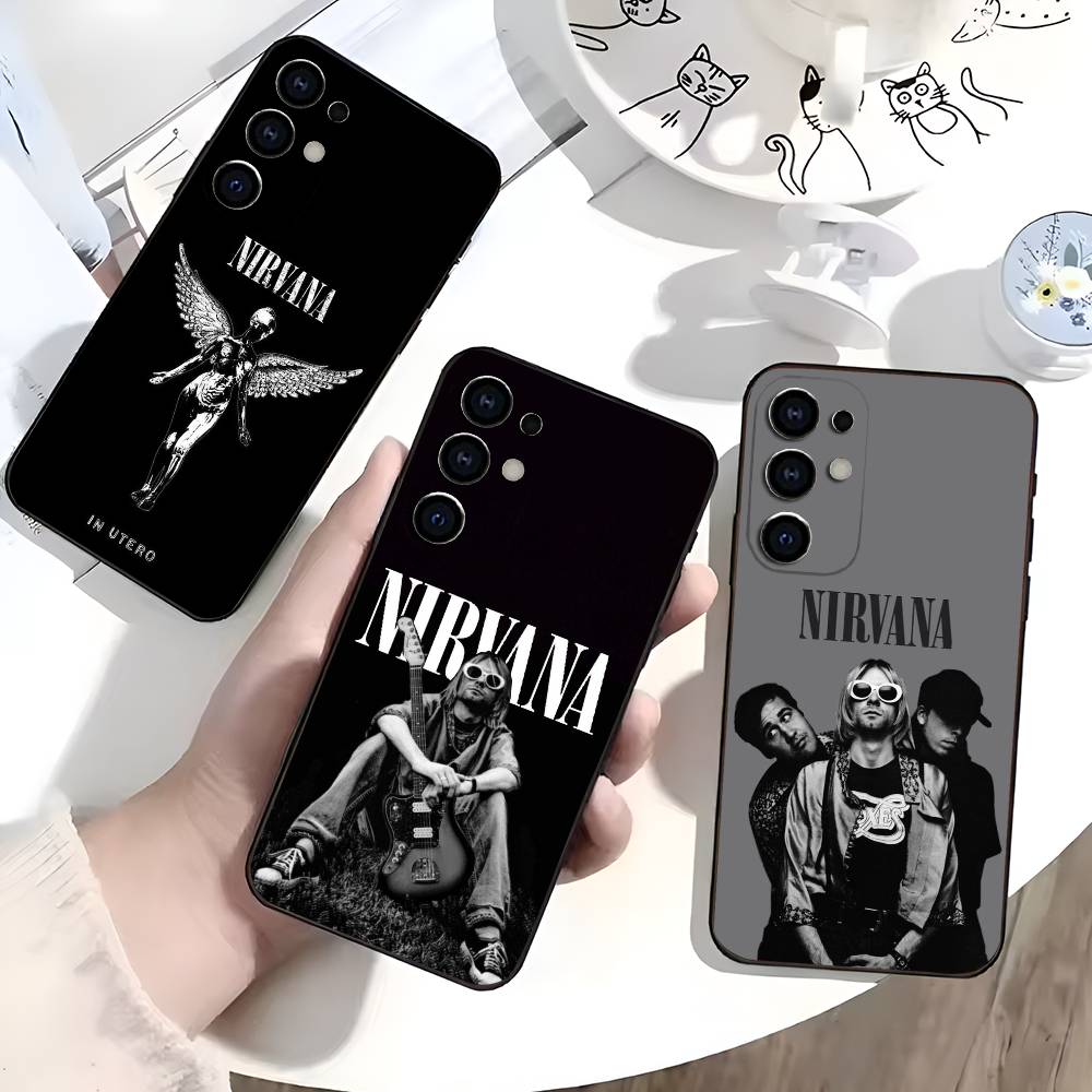 Coque de téléphone souple noire N-NirvanaS pour Samsung S25/S24/S21/S22/S23/S30/Ultra/S20/Plus/Fe/Lite - Housse de protection durable