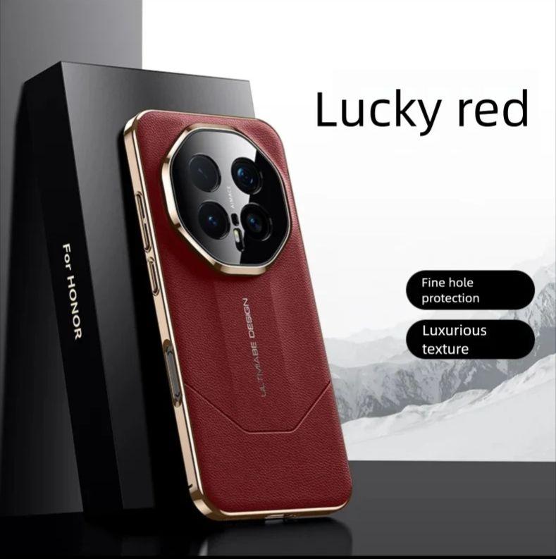 

Премиальный чехол из веганской кожи в деловом стиле для Honor Magic 7/8 pro с гальванизированной рамкой и вырезом для защиты объектива камеры Magic8 Pro