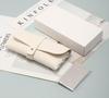 Leather Glasses Case with Soft Cloth and Zipper Lid