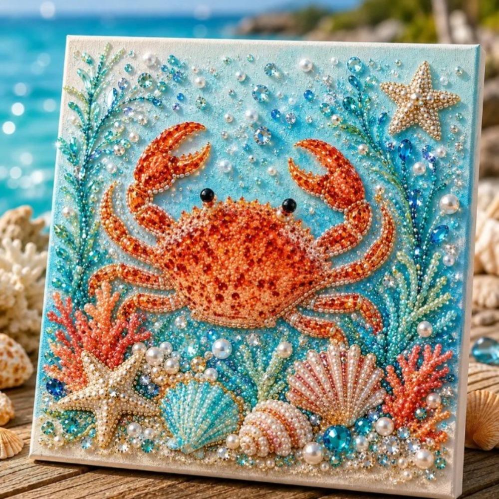 Kit Pittura Perle Finitura Scintillante Mezzo Tondo Perle Kit Artigianato Fai da Te Kit Arte Oceanica Decorazione Parete Casa