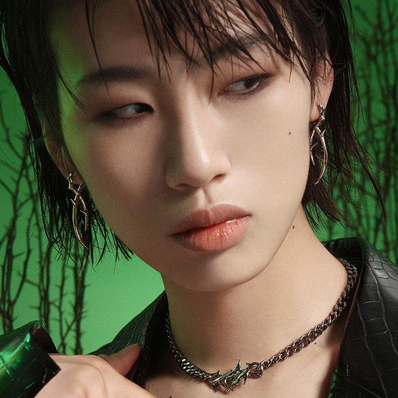 Punk Goth Hip Hop Irregular Thorn Dangle Drop Earrings Cool For Women Men Earrings Charms  Jewelry Y2K Ins Gift