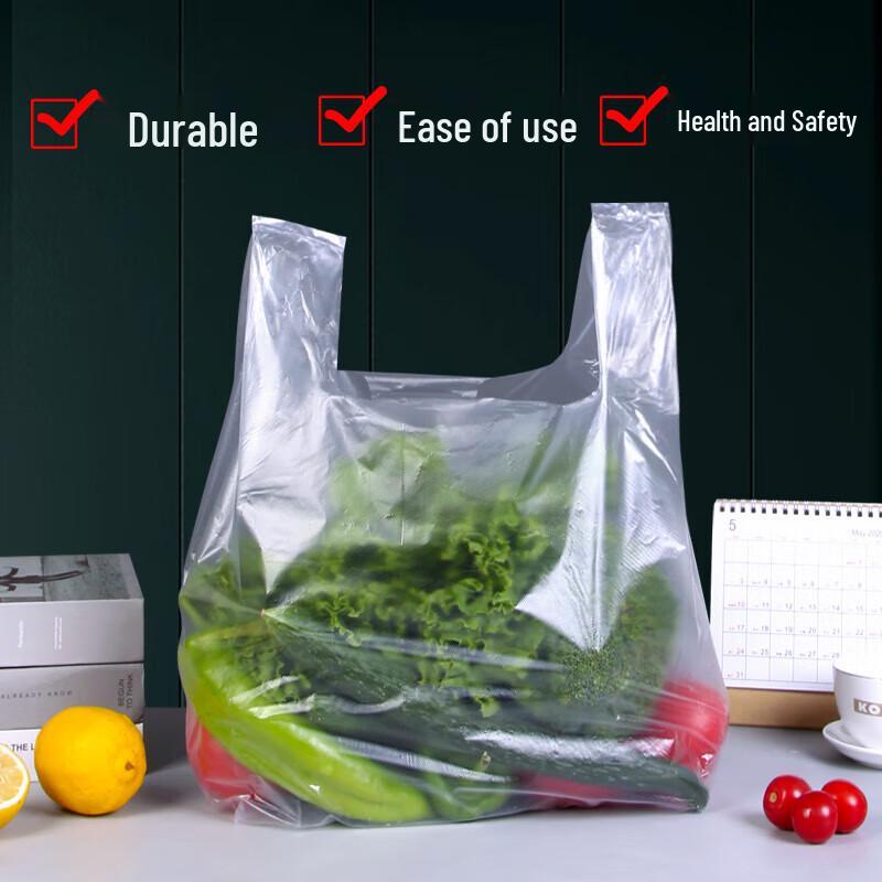 Deshangyuan Disposable White Transparent Vest Handle Plastic Bags