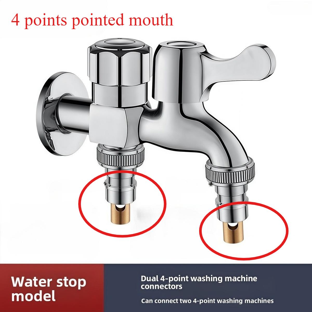 

Разветвитель воды 1 на 2, Кран с двойным управлением G1/2 для стиральной машины/раковины, Адаптер с тройным выходом