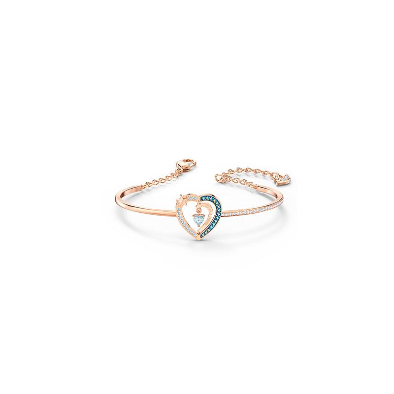 Swarovski STARRY NIGHT StarryNight romantic heart-shaped imitation crystal stone bracelet for women blue 5484018 синий