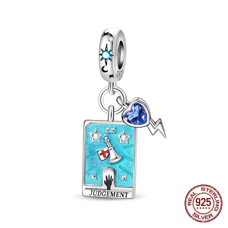Authentic Original 100% Copper Metal Card Star Robot Beaded Death Demon Eye Charm Bead Components Compatible With Bracelet High Quality Fine Jewelry