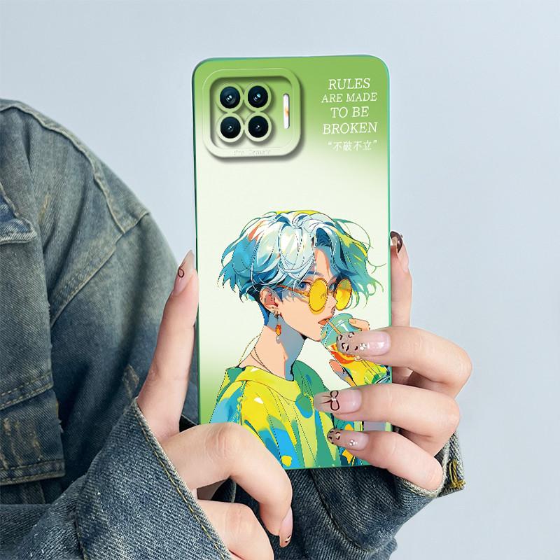 For OPPO Reno4 Lite Reno4 F Phone Case Reno 4 Lite 4F Cover Soft Silicone Cartoon Funda Lovely Panda Flower Printed Coque Casing