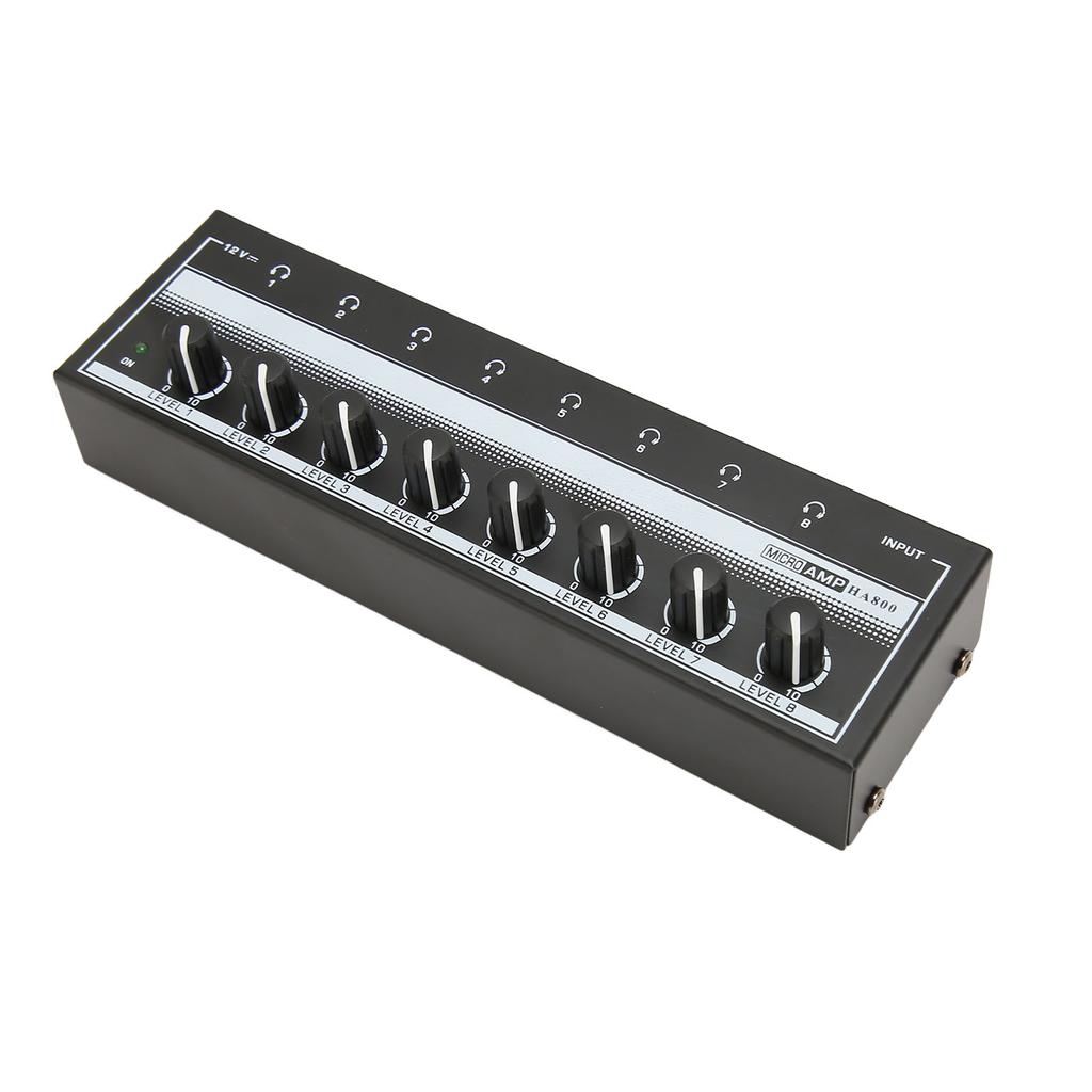 Kopfhörerverstärker, professioneller Hochleistungs-Plug-and-Play-8-Kanal-Stereo-Kopfhörerverstärker