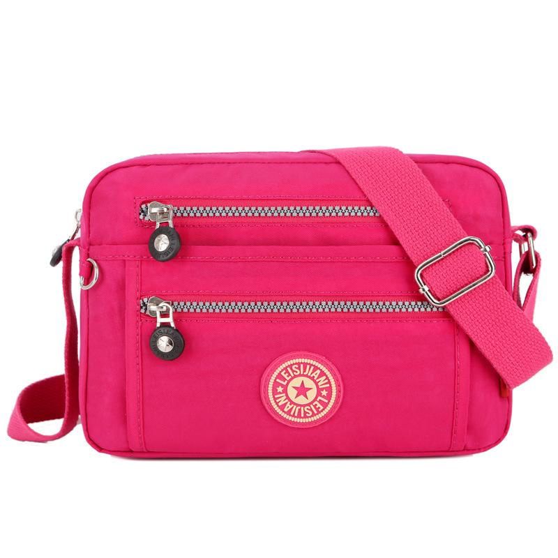 New women's shoulder bag casual nylon cloth diagonal span small square bag messenger bag logo