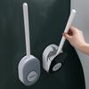 Wall Mounted Toilet Brush with Holder, No Dead Angle Silicone Toilet Brush Set Cleaning Brush Bathroom Accessories
