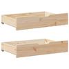 Under-bed Drawers with Castors 2 Pcs 80x55x16 Cm Solid Pine