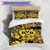 3-teiliges Bettbezug-Set (1 * Bettbezug + 2 * Kissenbezug, ohne Kern), Borussia Dortmund Print Bettwäsche-Set, Schlafzimmer-Dekoration, Ganzjahres, Geburtstagsgeschenk