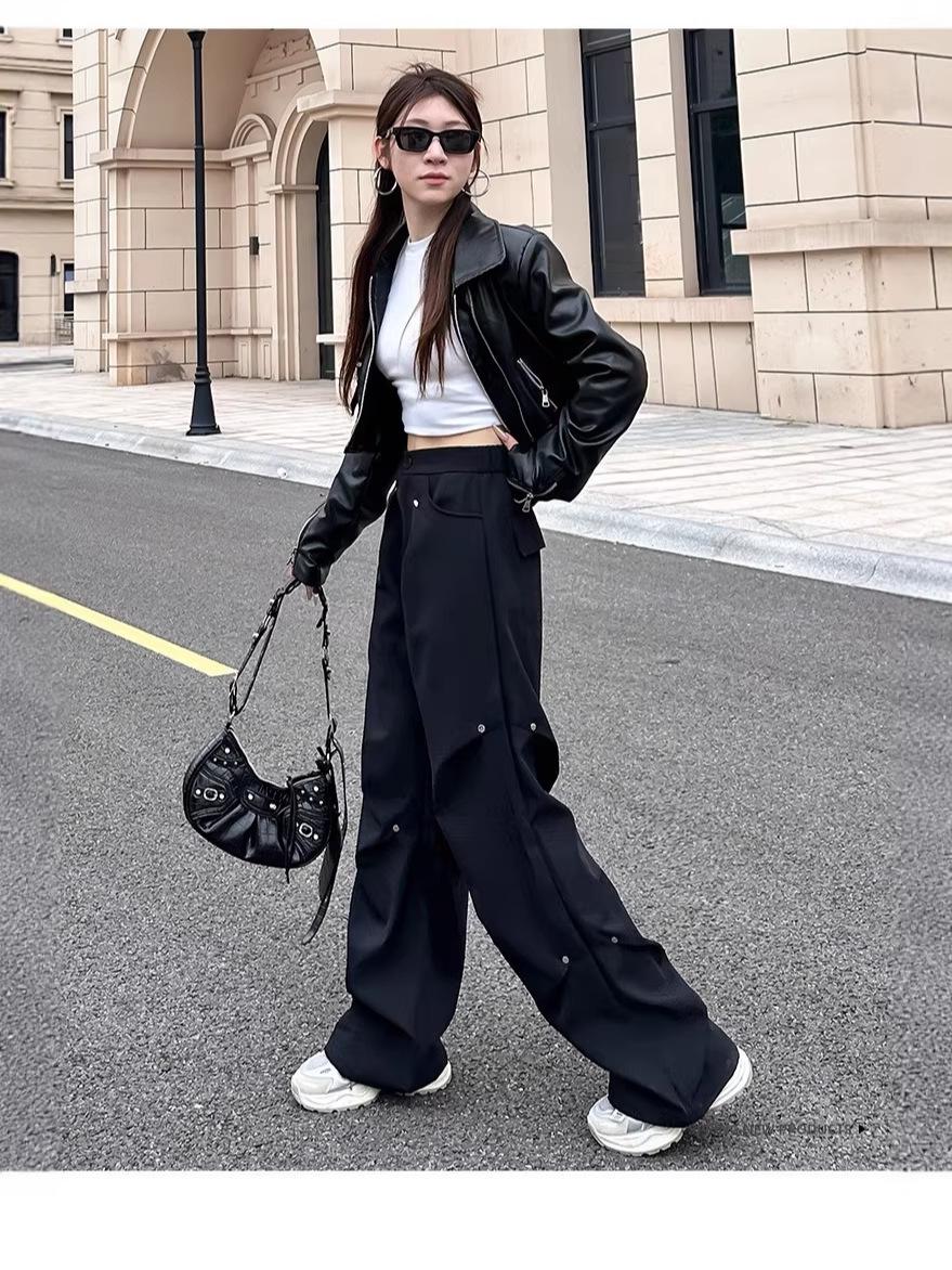 Women s Retro Wide-Leg Pants - Spring/Autumn 2026 Collection XL