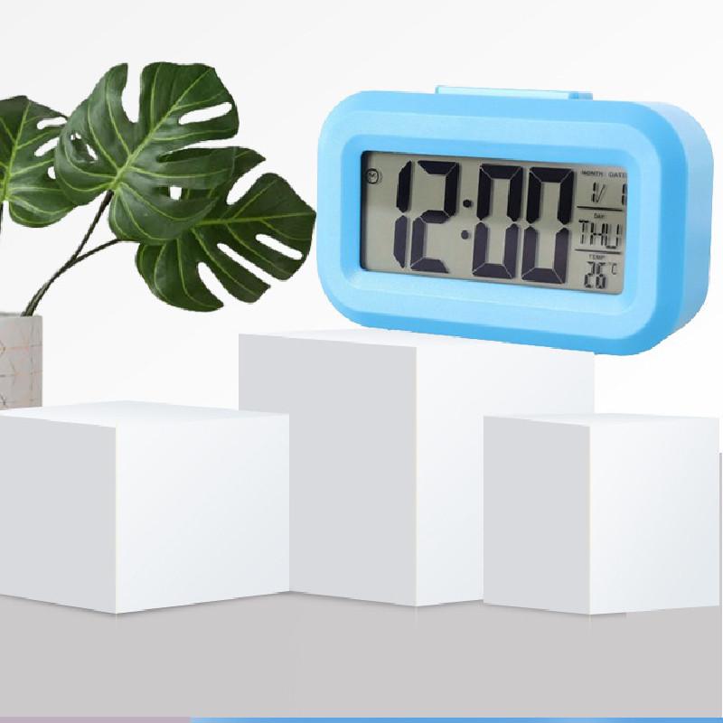 Cartoon Kids Mini Electronic Alarm Clock With Temperature Display Night Light For Childrens Room Decor