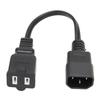 IEC320 C14 to 1 15R Cord Male to Female Waterproof Power Adapter Cable for Desk Lamp Digital Camera